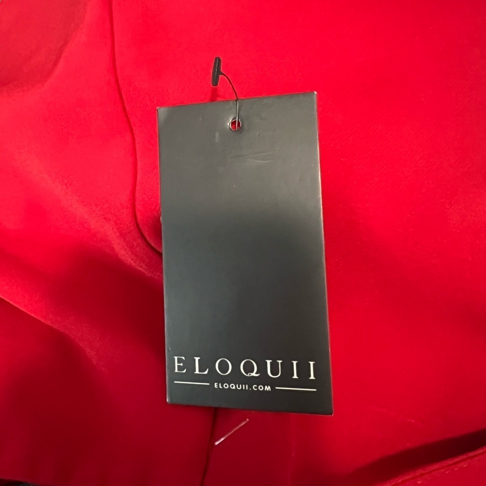 Eloquii Red Asymmetrical Midi A-Line Skirt size 2… - image 10